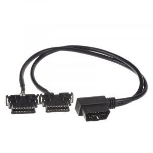 Konektor OBD2 rozbočka - 2x samec / 1x samica