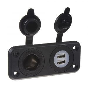Zásuvka autozapaľovača 12V / 24V - dvojitá CL / USB vstup