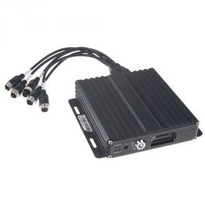 Čierna skrinka 12V/24V pre záznam zo 4 kamier GPS (1x SD Slot)