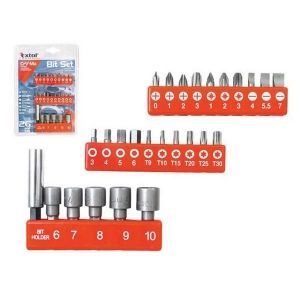 Sada bitov - hroty / nadstavce 6-7-8-9-10mm / magnetický držiak hrotov EXTOL PREMIUM (26ks)