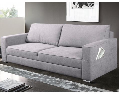 Rozkladacia pohovka Cento, svetlo šedá látka