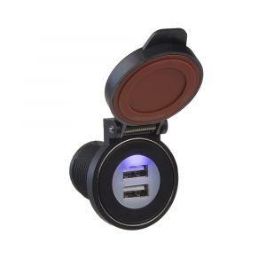 Montážna zásuvka 12V / 24V - 2xUSB s magnetom vo vodeodolnom držiaku