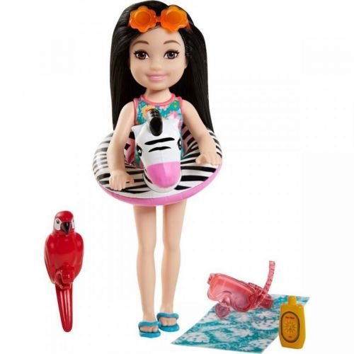 Mattel Barbie Dreamtopia Chelsea s doplňky na pláž černovláska