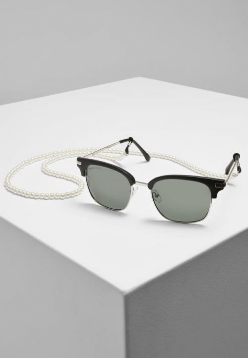 Urban Classics Sunglasses Crete With Chain black/green - One Size