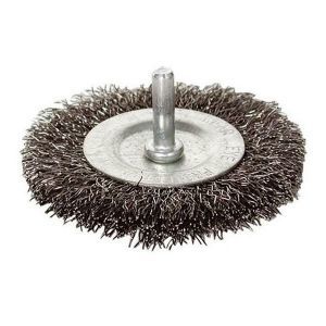 Kartáč okružný - 100mm so stopkou vlnitý / pomosadzený drôt EXTOL CRAFT 17055