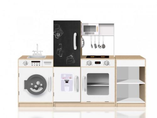 Velká dřevěná kuchyně Ecotoys Laia bílá