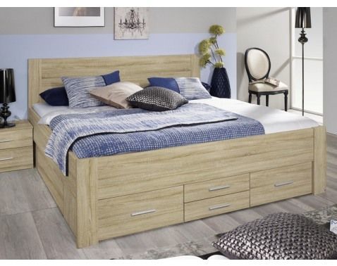 Posteľ Isotta 140x200 cm, dub sonoma