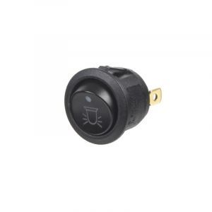 Spínač kolískový 12V / 20A - na maják podsvietený (23mm okrúhly)