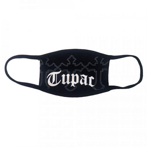 2Pac - Rúško Logo & Crosses
