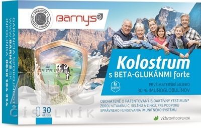 BioPol GN s.r.o. div. Pharma United Ltd. (CAN) Barny's KOLOSTRUM s beta-glukánmi forte cps 1x30 ks