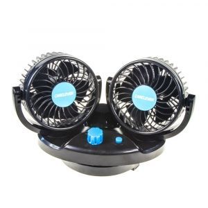 Ventilátor DUO na palubnú dosku - 12V s možnosťou otáčania