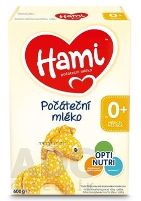 NUTRICIA Zakłady Produkcyjne Sp. z o.o. Hami počiatočné mlieko (od narodenia), počiatočná dojčenská mliečna výživa v prášku 1x600 g