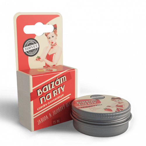 TOPVET TOPVET Balzam na pery - Jahoda a jojobový olej 15ml 15 ml