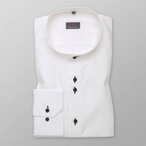 Pánska košeľa Slim Fit biela s hladkým vzorom 12450