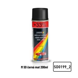 Akrylový autolak - čierna matná (150ml) MOTIP