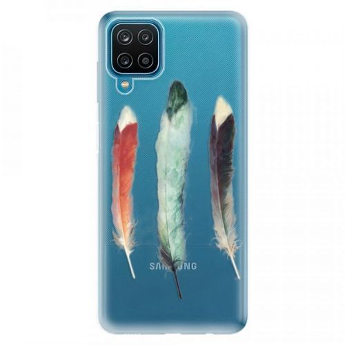 Odolné silikónové puzdro iSaprio - Three Feathers - Samsung Galaxy A12