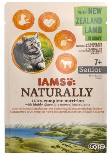 IAMS cat pouch NATURALLY SENIOR NEW ZEALAND lamb - 85g