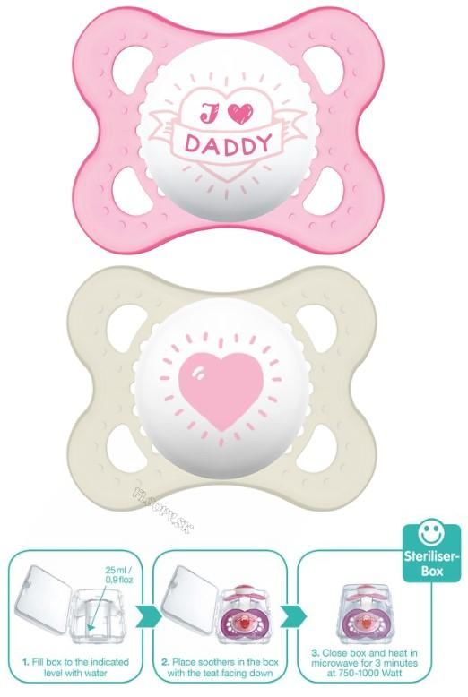 MAM silikónové cumlíky ORIGINAL 2-6 mesiacov dievčatko v sterilizačnej krabičke 2ks