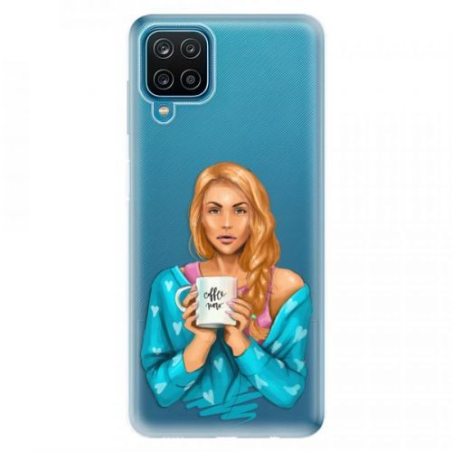 Odolné silikónové puzdro iSaprio - Coffe Now - Redhead - Samsung Galaxy A12