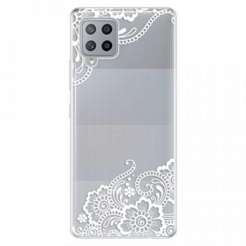Odolné silikónové puzdro iSaprio - White Lace 02 - Samsung Galaxy A42
