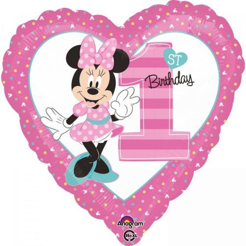 Amscan Foliový balón - Prvé narodeniny Minnie