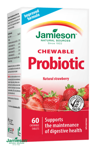 Jamieson Probiotic Chewable Jahoda 2 Miliardy 60 tabliet
