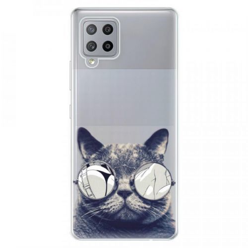 Odolné silikónové puzdro iSaprio - Crazy Cat 01 - Samsung Galaxy A42