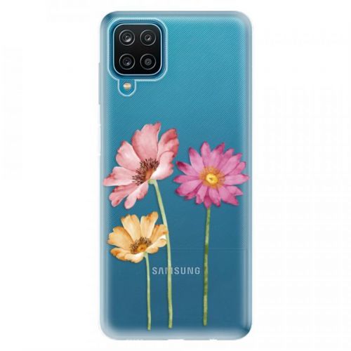 Odolné silikónové puzdro iSaprio - Three Flowers - Samsung Galaxy A12