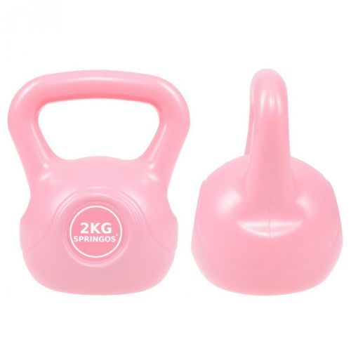 SPRINGOS Kettlebell ružový 2kg