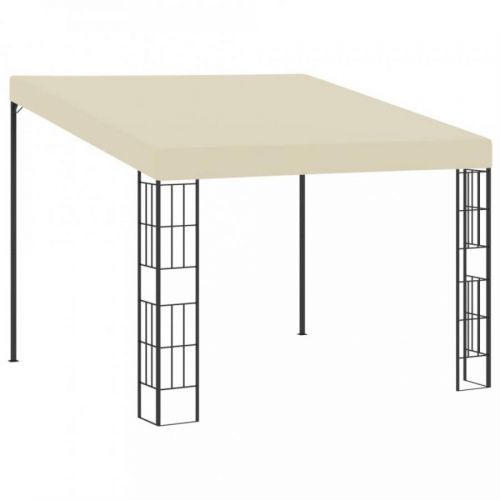 Záhradný altánok k stene 3 x 3 m Dekorhome Krémová