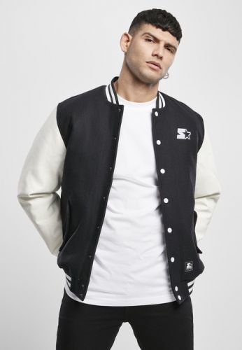 Urban Classics Starter College Jacket black/white - S