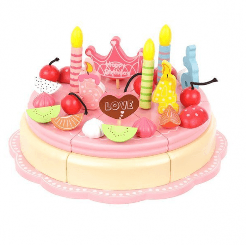Drevená narodeninová torta