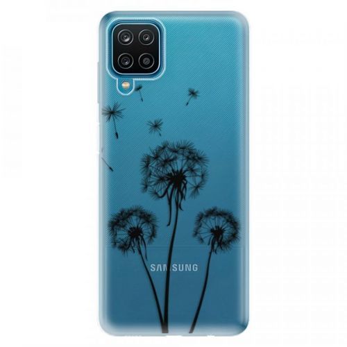 Odolné silikónové puzdro iSaprio - Three Dandelions - black - Samsung Galaxy A12