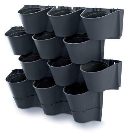 Závěsné květináče CASCADE WALL antracit