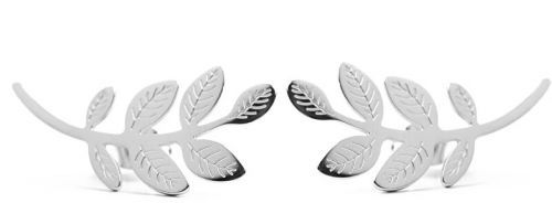Vuch Prekrásne oceľové náušnice Leaves Silver