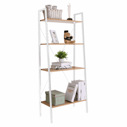 Regál so 4 policami THEA Tempo Kondela Biela / dub