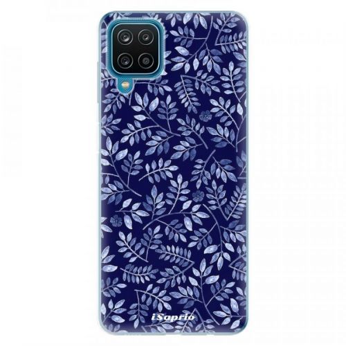 Odolné silikónové puzdro iSaprio - Blue Leaves 05 - Samsung Galaxy A12