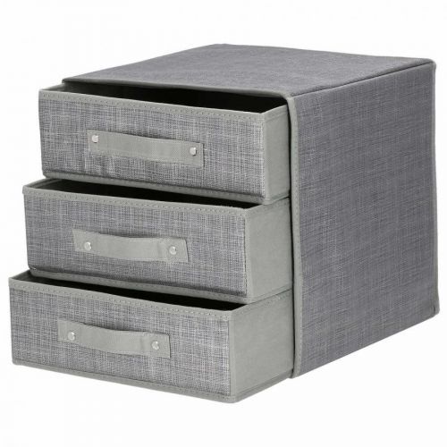 Organizér na oblečenie - 3dielny - sivý