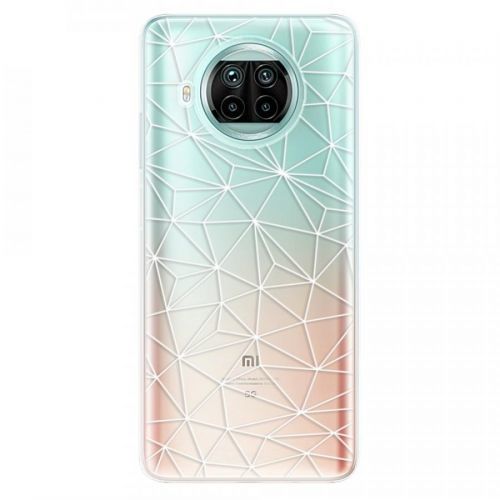 Odolné silikónové puzdro iSaprio - Abstract Triangles 03 - white - Xiaomi Mi 10T Lite