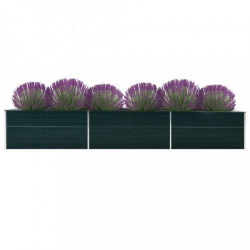 Záhradný kvetináč pozinkovaná oceľ 480x80x77 cm Dekorhome Zelená