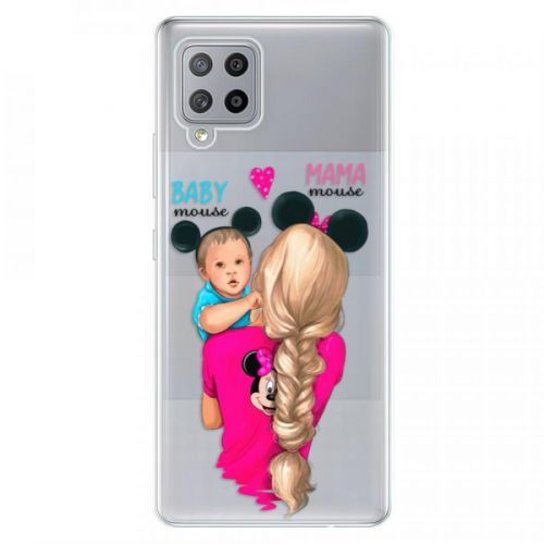 Odolné silikónové puzdro iSaprio - Mama Mouse Blonde and Boy - Samsung Galaxy A42