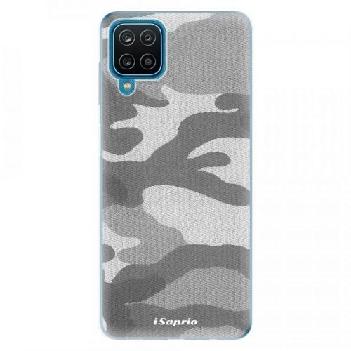 Odolné silikónové puzdro iSaprio - Gray Camuflage 02 - Samsung Galaxy A12