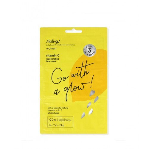 Kilig Regeneračné a hydratačné pleťová maska Vitamín C (Regenerating Face Mask) 3 x 7 g
