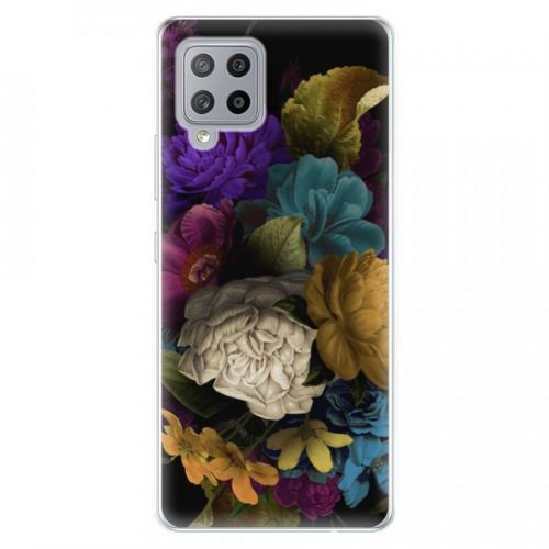 Odolné silikónové puzdro iSaprio - Dark Flowers - Samsung Galaxy A42