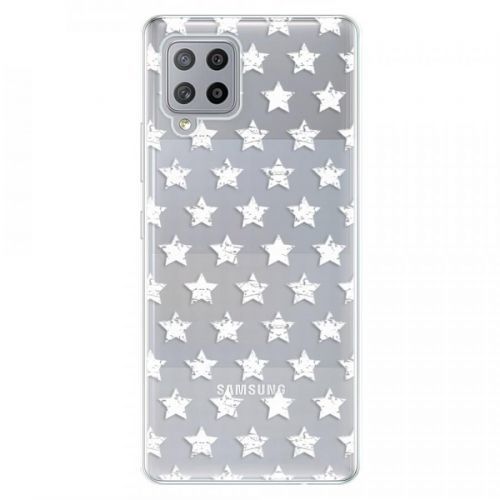 Odolné silikónové puzdro iSaprio - Stars Pattern - white - Samsung Galaxy A42