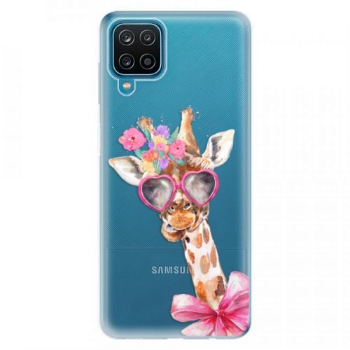 Odolné silikónové puzdro iSaprio - Lady Giraffe - Samsung Galaxy A12