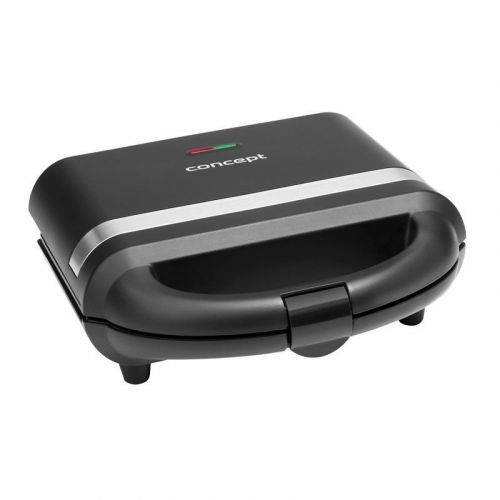 Sendvičovač  Concept SV3051 čierny... Trojúhelníkové sendviče, snadná údržba, nepřilnavý povrch, světelná signalizace.