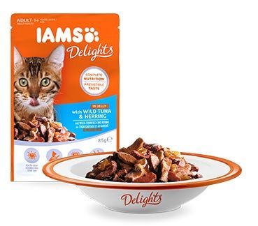 IAMS cat pouch DELIGHTS ADULT wild tuna/herring - 85g