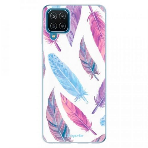 Odolné silikónové puzdro iSaprio - Feather Pattern 10 - Samsung Galaxy A12