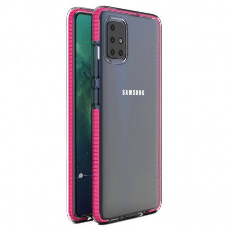 MG Spring Case silikónový kryt na Samsung Galaxy M51, ružový